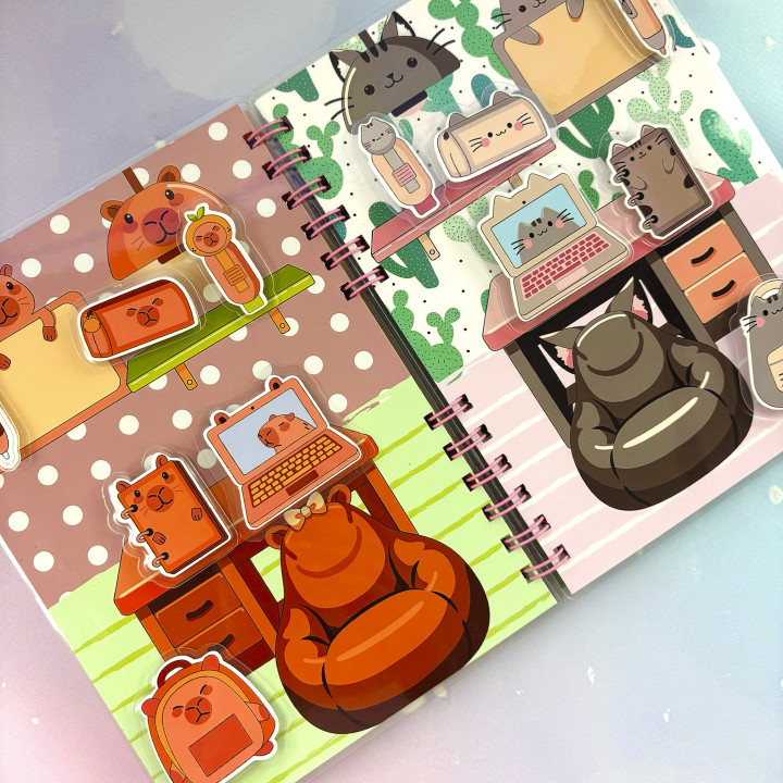 Capybara Pusheen A5